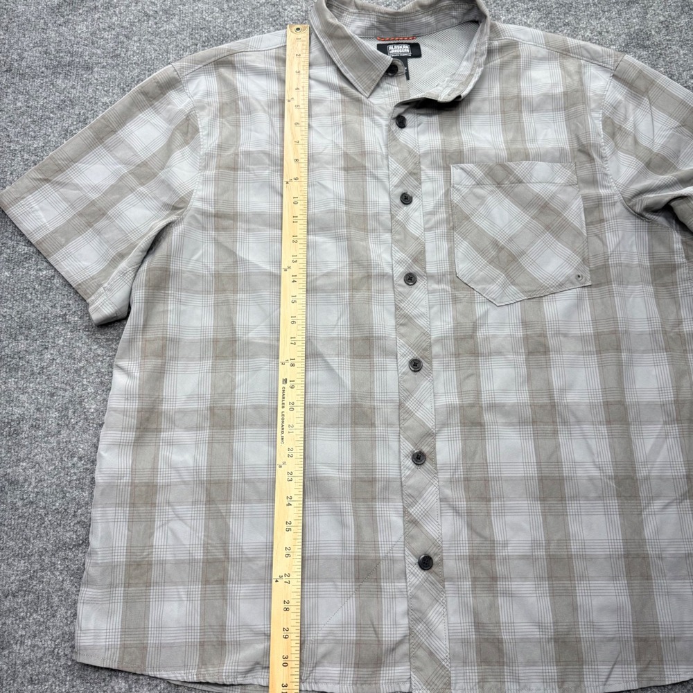 Alaskan Hardgear Duluth Trading Co Mens 2XL Plaid Short Sleeve Button Down Shirt - Picture 4 of 9